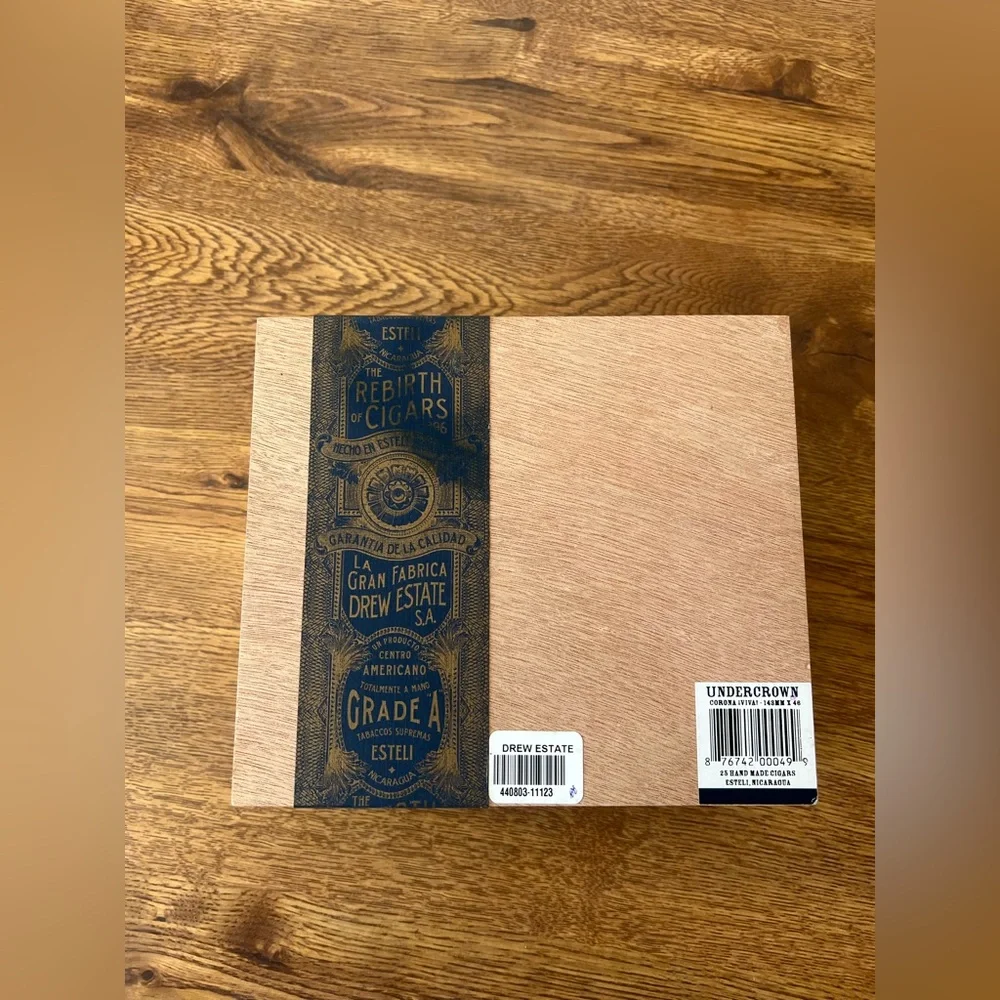 Lot of 2 EMPTY Wood Undercrown Maduro Cigar Boxes for Crafting Storage, etc